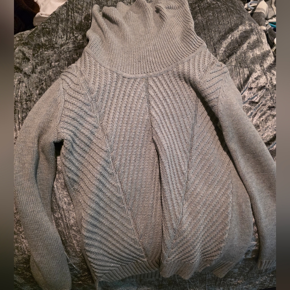 Calvin Klein Gray Cowl Neck Sweater